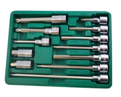 Jogo de Soquete com Bits 12pçs enc. 1/2" ST09055SJ SATA