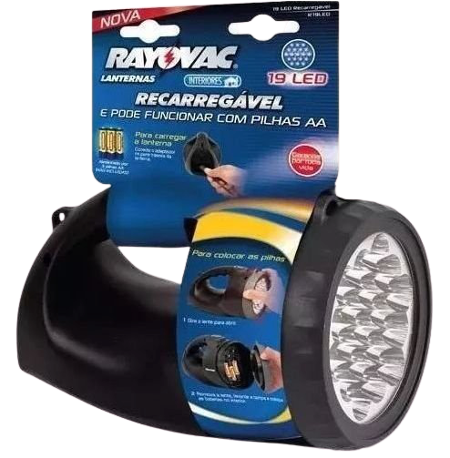 Lanterna recarregável 19 leds RAYOVAC