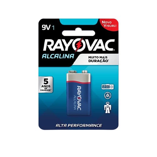 Pilha alcalina 9V RAYOVAC