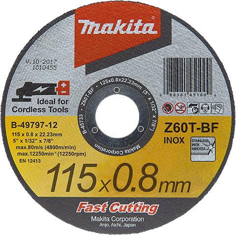Disco corte 115x0,8x22,2 B-49797 MAKITA