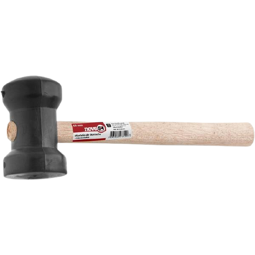 Martelo de borracha 60mm preto NOVE54