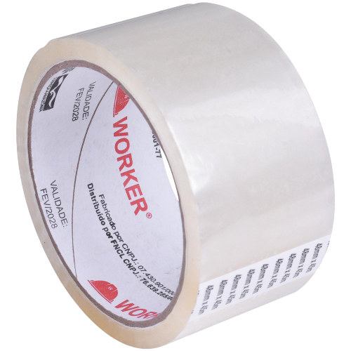 Fita autoadesiva 48mm x 45m transparente WORKER