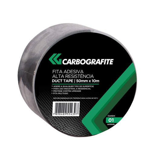 Fita duct tape 50mm x 10m CARBOGRAFITE