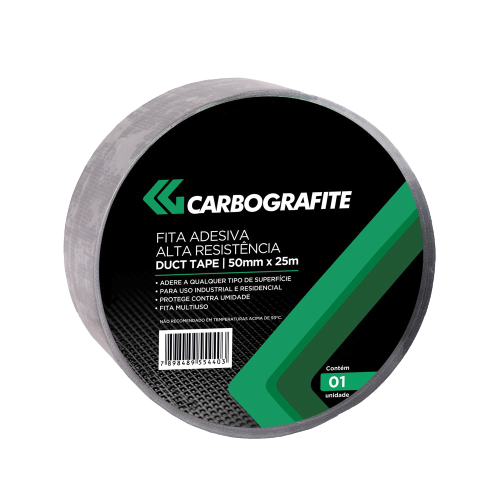 Fita duct tape 50mm x 25m CARBOGRAFITE