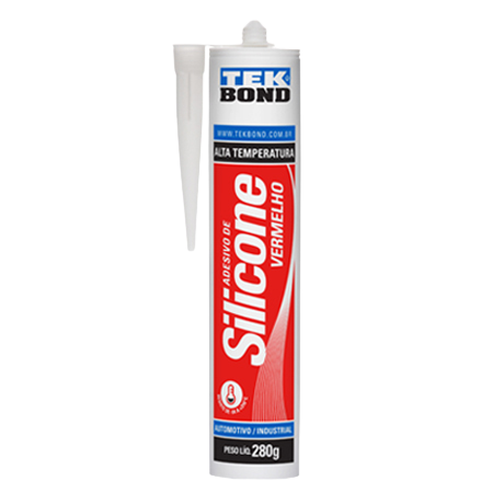 Silicone 280g acético alta temperatura vermelho TEK BOND