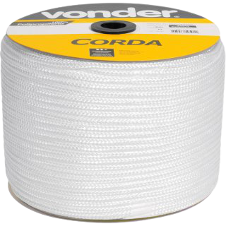 Corda multifilamento trançada 10mm branca VONDER