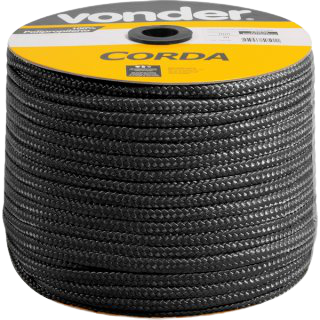 Corda multifilamento trançada 8mm preta VONDER