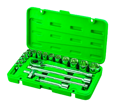 Jogo de Soquete estriado encaixe 1/2" 18pçs 204404BR BELZER