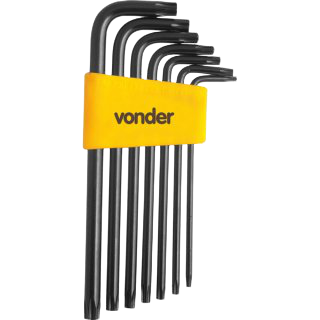 Jogo de Chave Torx 7pçs VTX-5 CRV (T10 a T40) VONDER