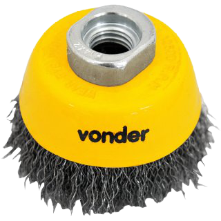 Escova copo aço ondulada 2 1/2" VONDER