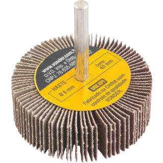 Roda lixa c/ haste 1/4" 60 x 20mm G80 VONDER