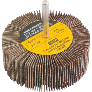 Roda lixa c/ haste 1/4" 80 x 30mm G80 VONDER