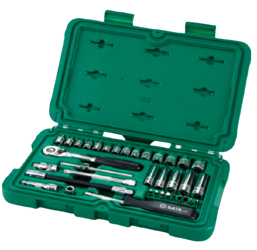Jogo de Soquete sextavado enc. 1/4" 36pçs ST09001SJ SATA