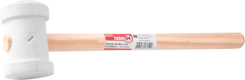 Martelo de borracha 60mm branca NOVE54